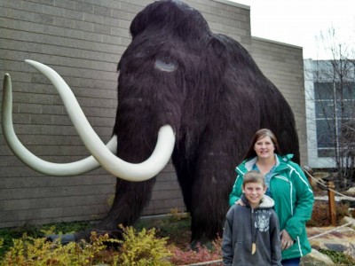 Denny and his mom with a Mammoth