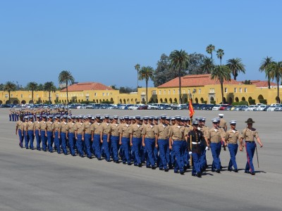 Marines Marching in for Graduation