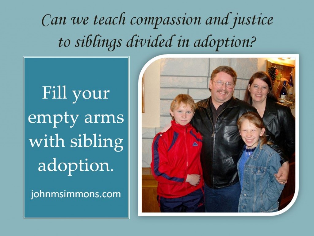 Fill your empty arms with sibling adoption