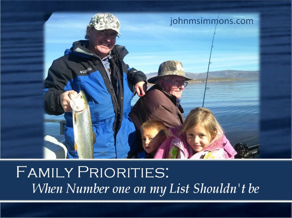 Somtimes family priorities means going fishing
