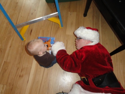 James Simmons with Santa's Helper, Jack Simmons